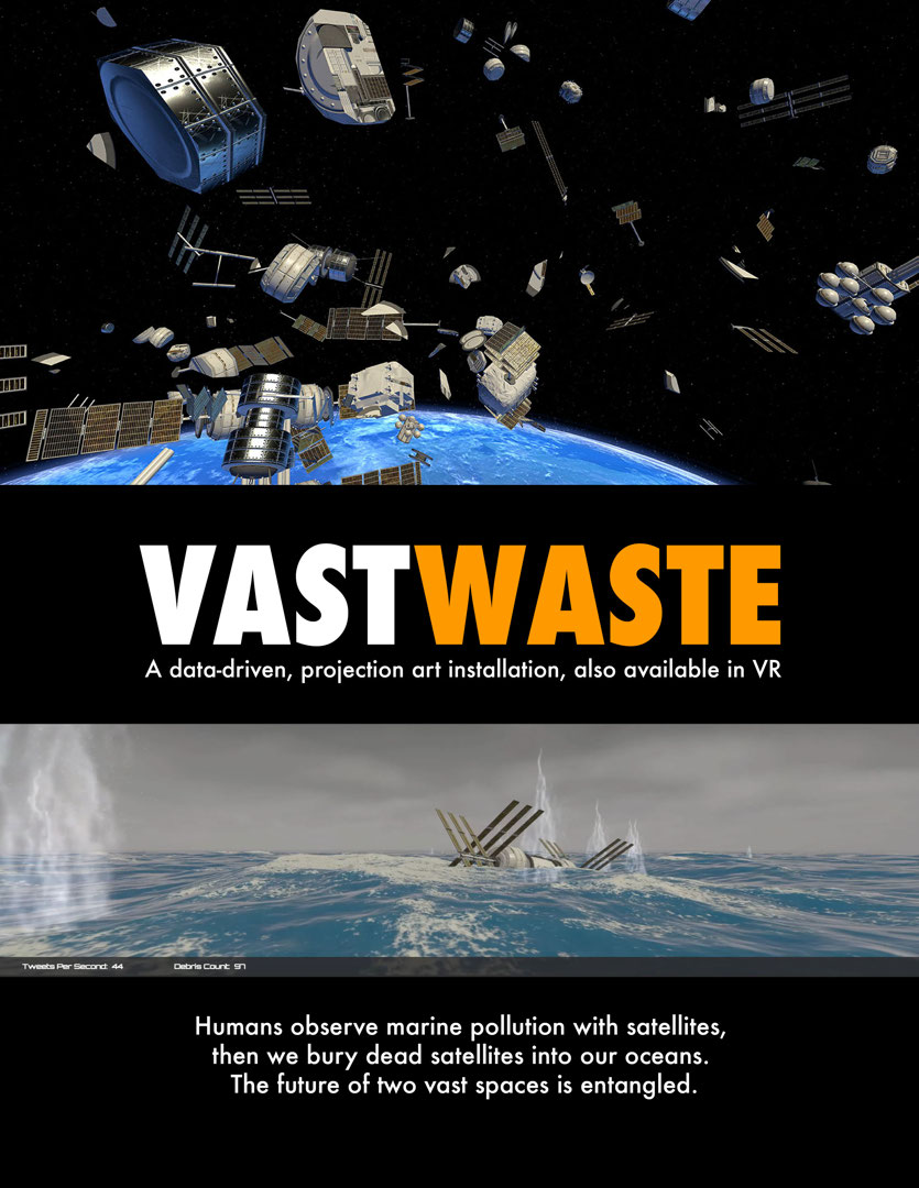 VastWaste: Data-Driven Projection Art and VR Installation